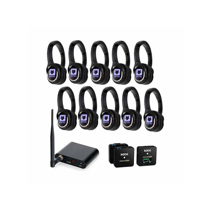 Kit 20 auriculares inalámbricos para eventos / audioguías